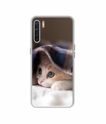 Amazon Brand - Solimo Designer Sleepy Kitten UV Printed Soft Back Case Mobile Cover for Oppo A91