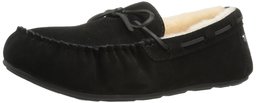 206 Collective Women's Pearson Moccasin Slipper Shoe, Black, 11.5 B US