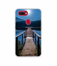 Amazon Brand - Solimo Designer Wooden Beach UV Printed Soft Back Case Mobile Cover for Oppo F9 Pro