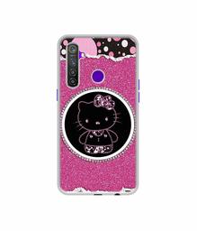 Amazon Brand - Solimo Designer Kitty with Glitter UV Printed Soft Back Case Mobile Cover for Realme 5 Pro