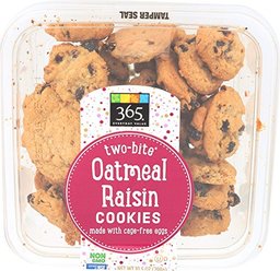 365 Everyday Value, Two-bite Oatmeal Raisin Cookies, 10.5 oz