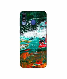 Amazon Brand - Solimo Designer Multicolor Glass Color 3D Printed Hard Back Case Mobile Cover for Samsung Galaxy M21