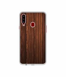 Amazon Brand - Solimo Designer Wooden Texture UV Printed Soft Back Case Mobile Cover for Samsung Galaxy A20s