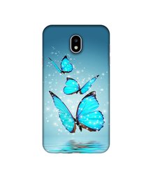 Amazon Brand - Solimo Designer Flying Butterflies UV Printed Soft Back Case Mobile Cover for Samsung Galaxy J7 Pro