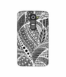 Amazon Brand - Solimo Designer Random White Pattern 3D Printed Hard Back Case Mobile Cover for LG G2