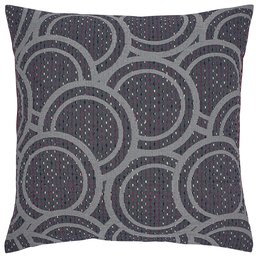 Amazon Brand – Rivet Modern Abstract Circle Throw Pillow Cover - 20 x 20 Inch, Grey