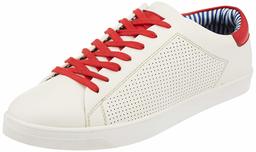 Amazon Brand - House & Shields Men's White/RED Sneakers-11 UK (45 EU) (12 US) (AZ-HS-003)