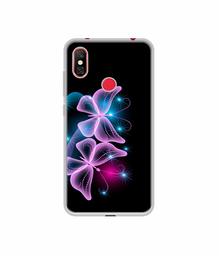 Amazon Brand - Solimo Designer Butterflies Neon Light UV Printed Soft Back Case Mobile Cover for Redmi Note 6 Pro