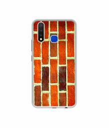 Amazon Brand - Solimo Designer Brick Texture UV Printed Soft Back Case Mobile Cover for Vivo U20