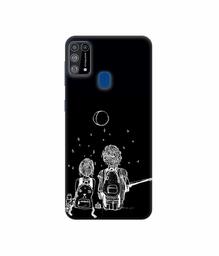 Amazon Brand - Solimo Designer Couples Sitting at Park 3D Printed Hard Back Case Mobile Cover for Samsung Galaxy M31