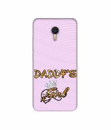 Amazon Brand - Solimo Designer Daddy's Girl in Glitter Pattern 3D Printed Hard Back Case Mobile Cover for Meizu M3 Note