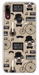 Amazon Brand - Solimo Designer Multicolor Bicycle Grey Pattern Design Printed Soft Back Case Mobile Cover for Motorola Moto E6s / Motorola Moto E6 Plus