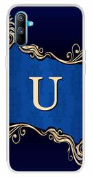 Amazon Brand - Solimo Designer Multicolor Blue Pattern Alphabet-U Printed Soft Back Case Mobile Cover for Realme C3