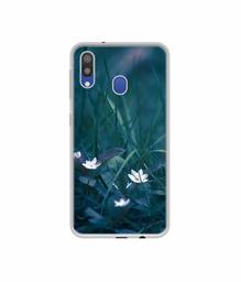 Amazon Brand - Solimo Designer White Flower UV Printed Soft Back Case Mobile Cover for Samsung Galaxy M20