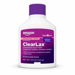 Basic Care ClearLax Polyethylene Glycol 3350 Osmotic Laxative, 17.9 Ounce