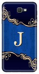 Amazon Brand - Solimo Designer Blue Pattern Alphabet-J 3D Printed Hard Back Case Mobile Cover for Samsung Galaxy J7 Prime