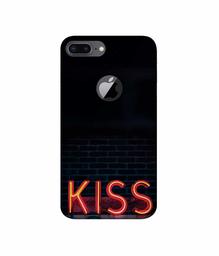 Amazon Brand - Solimo Designer Kiss 3D Printed Hard Back Case Mobile Cover for Apple iPhone 8 Plus (with Logo Cut)