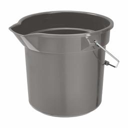 AmazonCommercial 14 Quart Plastic Cleaning Bucket, Grey - 6-pack