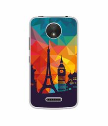 Amazon Brand - Solimo Designer Colored Paris UV Printed Soft Back Case Mobile Cover for Motorola Moto C Plus