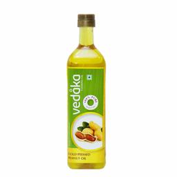 Amazon Brand - Vedaka Cold Pressed Peanut (Groundnut) Oil Bottle, 1L