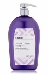 Amazon Brand - Solimo Biotin & Collagen Shampoo, 33.8 fl. oz