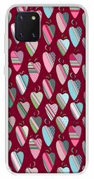 Amazon Brand - Solimo Designer Multicolor Heart Art Vectors Red Pattern Design Printed Soft Back Case Mobile Cover for Samsung Galaxy Note 10 Lite