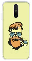 Amazon Brand - Solimo Designer Multicolor Beard Man Brown Printed Soft Back Case Mobile Cover for Poco X2 / Xiaomi Redmi K30