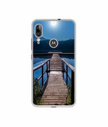 Amazon Brand - Solimo Designer Wooden Beach UV Printed Soft Back Case Mobile Cover for Motorola Moto E6s