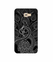 Amazon Brand - Solimo Designer Peacock Feather Pattern 3D Printed Hard Back Case Mobile Cover for Samsung Galaxy C7 Pro