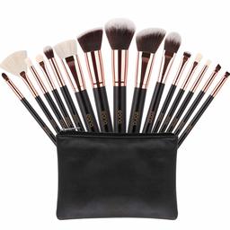 Eono by Amazon -Pinceaux de Maquillage Professionnel 15Pcs & Trousse Pinceaux Maquillage avec Box, Cadeau Parfait
