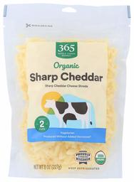 365 by Whole Foods Market, Organic Cheese Shreds, Mild Cheddar, 8 Ounce