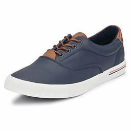 Klepe Men's Navy Vulcansied PU Sneakers-9 UK (43 EU) (10 US) (0702B/NVY)