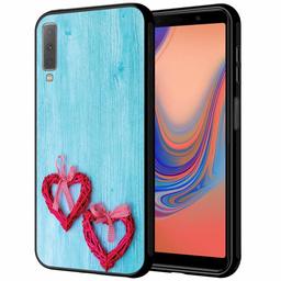 Amazon Brand - Solimo Designer Hearts Printed Hard Back Case Mobile Cover for Samsung Galaxy A7 (2018) (D189)