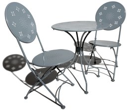 Strathwood Folding Garden Bistro Set, Silver