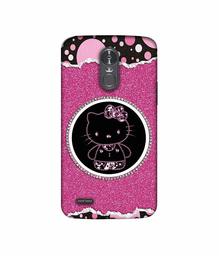 Amazon Brand - Solimo Designer Kitty with Glitter 3D Printed Hard Back Case Mobile Cover for LG Stylus 3