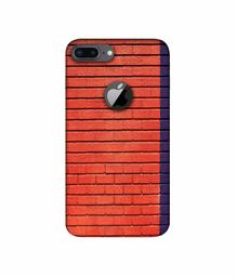 Amazon Brand - Solimo Designer Red and Purple Brick 3D Printed Hard Back Case Mobile Cover for Apple iPhone 8 Plus (with Logo Cut)