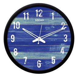 Amazon Brand - Solimo 12-inch Wall Clock - Desginer (Silent Movement, Black Frame), SC-1043