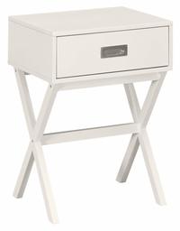 Ravenna Home Priscilla Modern X-Frame End Table Nightstand, 18.9