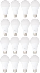 AmazonBasics 100 Watt Equivalent, Daylight, Non-Dimmable, A21 LED Light Bulb | 16-Pack