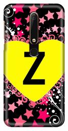 Amazon Brand - Solimo Designer Heart Pattern Alphabet-Z 3D Printed Hard Back Case Mobile Cover for Nokia 6 (2018)