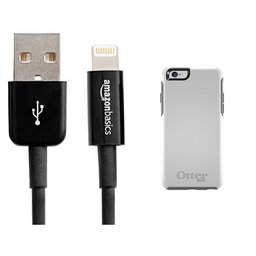 Otterbox Symmetry Series iPhone 6/6s Case and AmazonBasics Lightning Cable (6-Feet) Pack