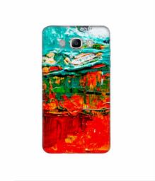 Amazon Brand - Solimo Designer Green and Orange Glass Color 3D Printed Hard Back Case Mobile Cover for Samsung Galaxy J7 (2016)