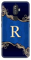 Amazon Brand - Solimo Designer Blue Pattern Alphabet-R 3D Printed Hard Back Case Mobile Cover for Lenovo K8 Plus