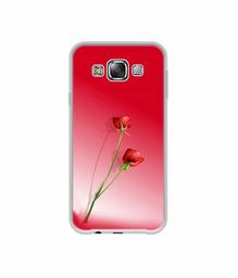 Amazon Brand - Solimo Designer Red Roses UV Printed Soft Back Case Mobile Cover for Samsung Galaxy E5