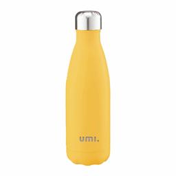 Amazon Brand: Umi. Essentials Vacuum Insulated Water Bottle & Vacuum Flask Bottle - 500ml ,12 Hours Hot/24 Hours Cold, Double Walled 18/8 Stainless Steel, With Cleaning Brush, Yellow