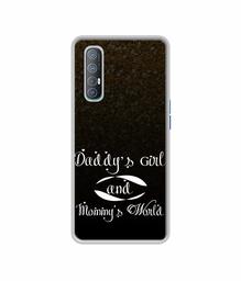 Amazon Brand - Solimo Designer Daddy's Girl and Mummy World UV Printed Soft Back Case Mobile Cover for Oppo Reno 3 Pro