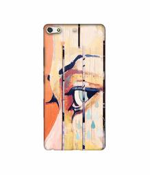 Amazon Brand - Solimo Designer Potrat On Wood 3D Printed Hard Back Case Mobile Cover for Gionee Elife S7