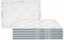 AmazonBasics Merv 11 AC Furnace Air Filter - 14'' x 20'' x 1'', 6-Pack