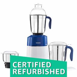 (Renewed) Amazon Brand - Solimo Maxima 750-Watt Mixer Grinder with 3 Stainless Steel Jars