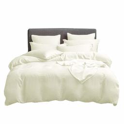 UMI. Essentials Classic Satin Stripe Brushed Soft Microfibre Duvet Cover Set